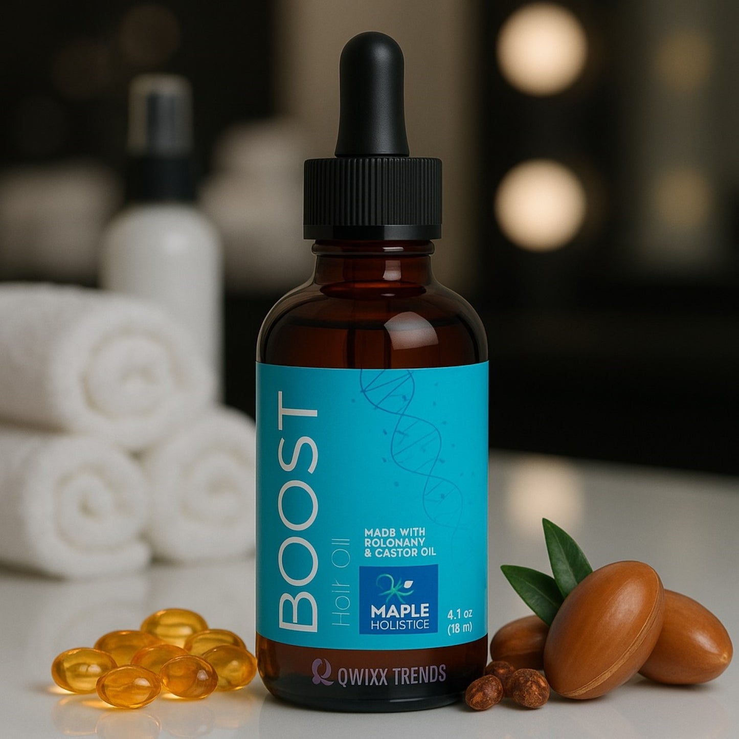 🇺🇸 Vegan Biotin Hair Oil – Repair & Boost Growth for Dry, Damaged Hair