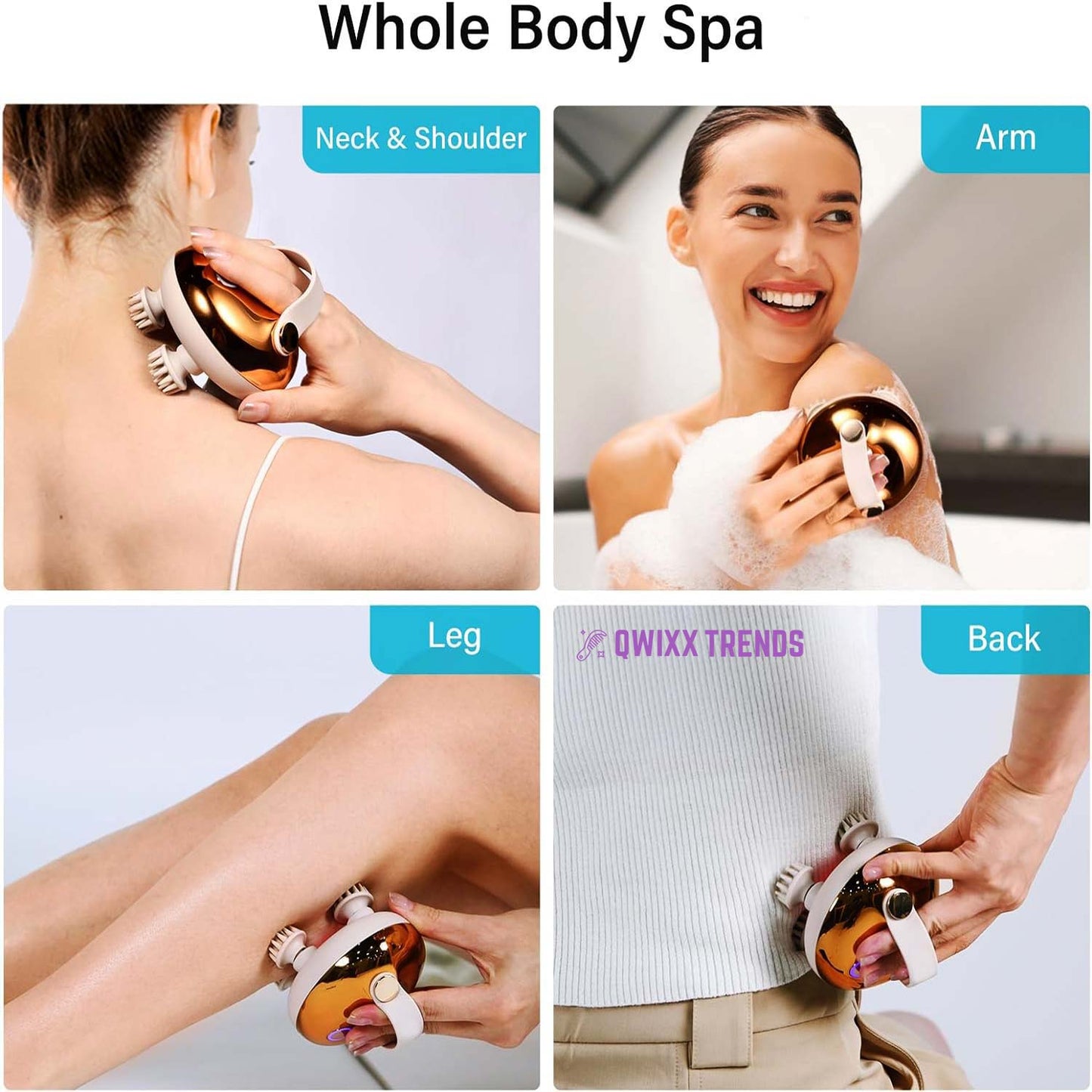 🇺🇸 5‑in‑1 Electric Scalp Massager – 8 Replaceable Claws for Deep Scalp Care & Relaxation
