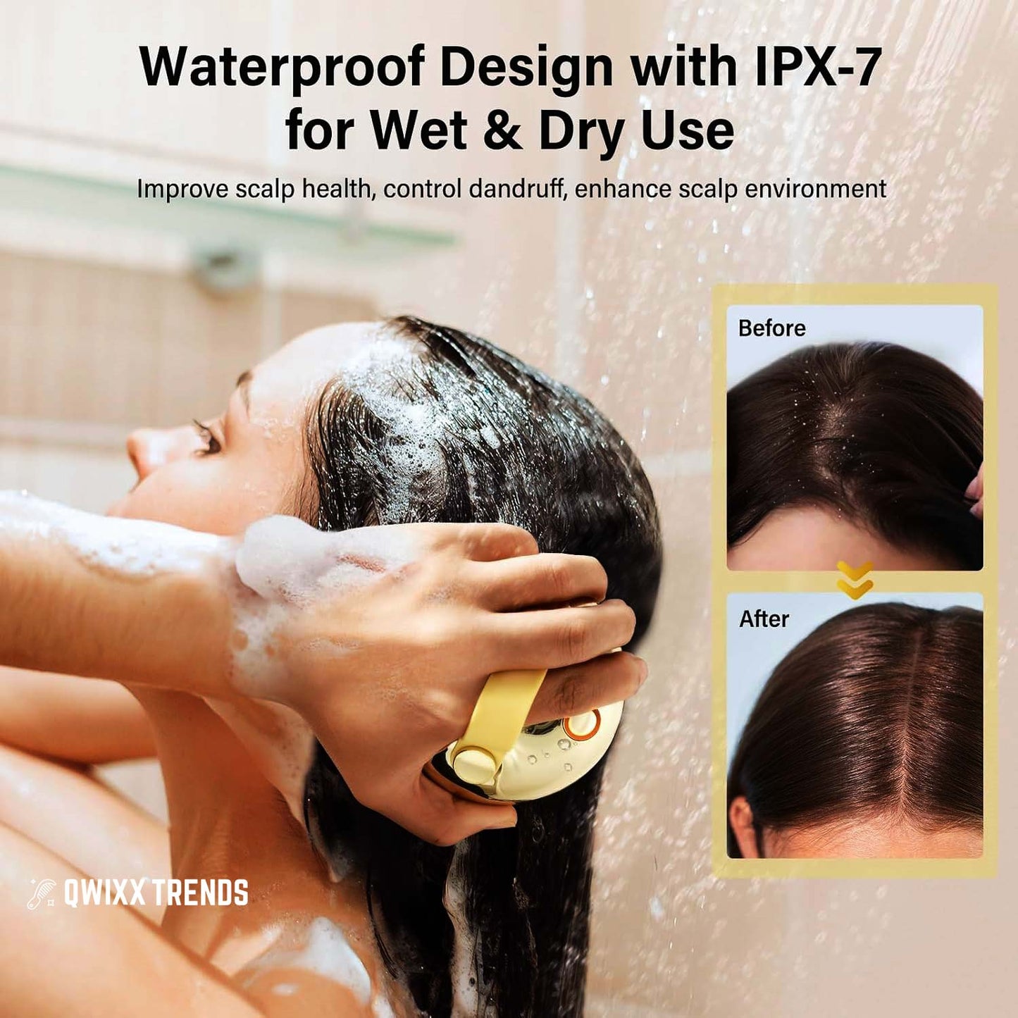 🇺🇸 5‑in‑1 Electric Scalp Massager – 8 Replaceable Claws for Deep Scalp Care & Relaxation