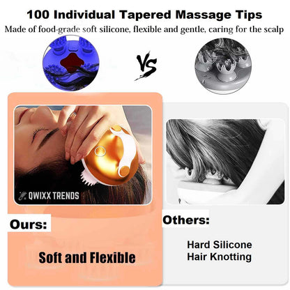 🇺🇸 5‑in‑1 Electric Scalp Massager – 8 Replaceable Claws for Deep Scalp Care & Relaxation