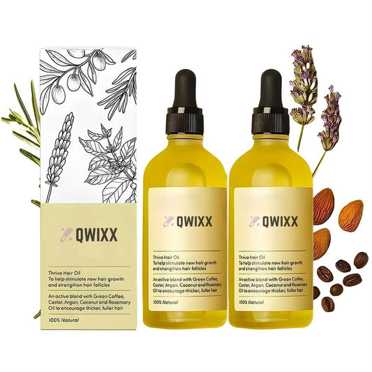 TWIN PACK | Qwixx Veganic Hair Growth Oil – Your Natural Hair Rescue Solution