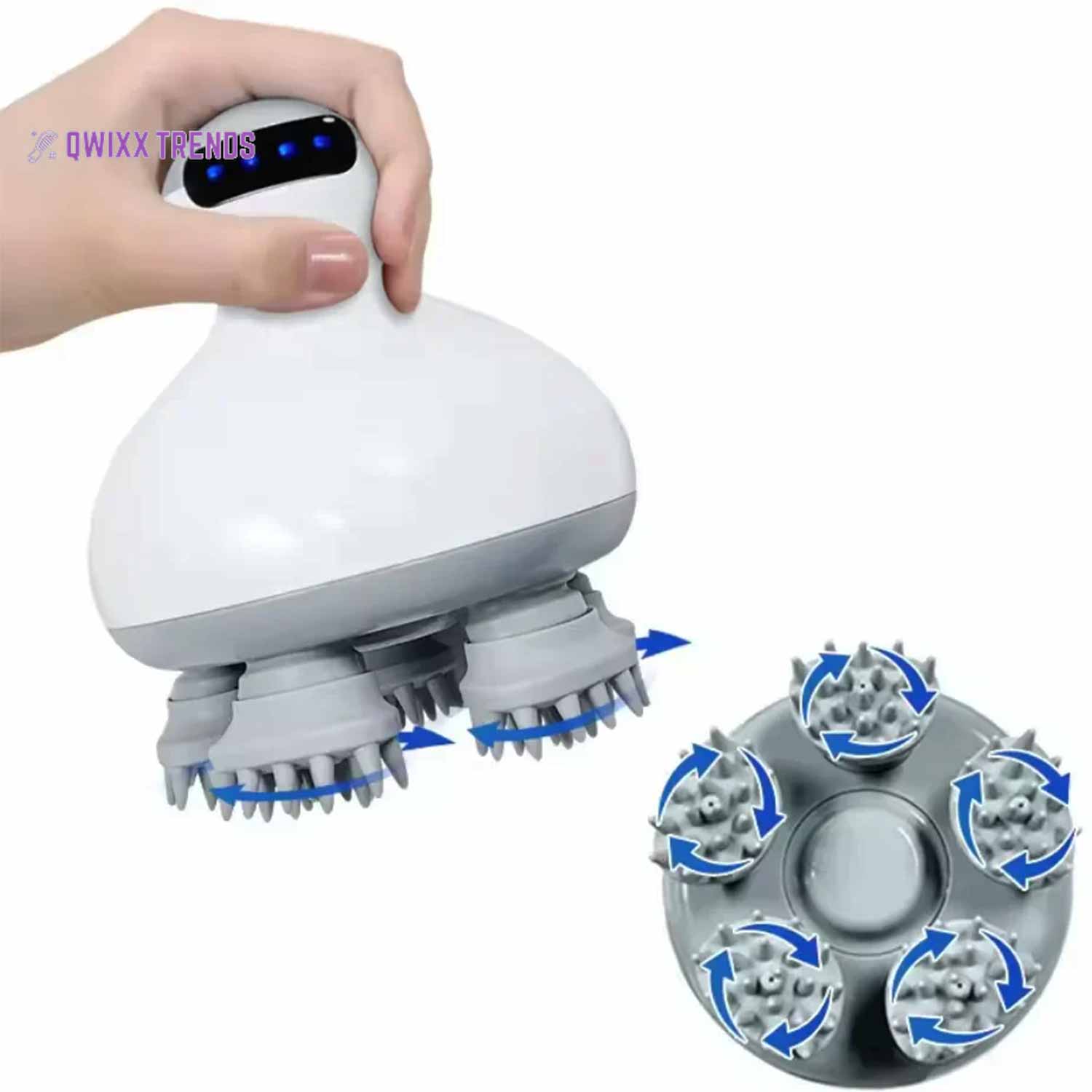 Cordless Scalp Massager: Hair Growth & Blissful Wellness - Qwixx Shop -New-