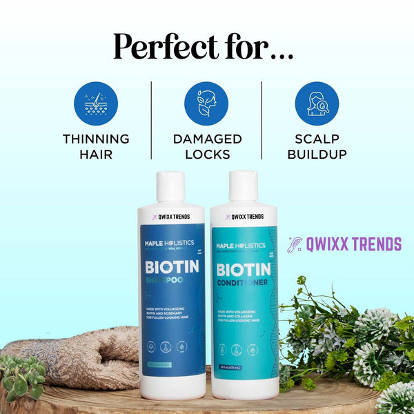 Sulfate-Free Biotin & Rosemary Hair Growth Shampoo & Conditioner Set