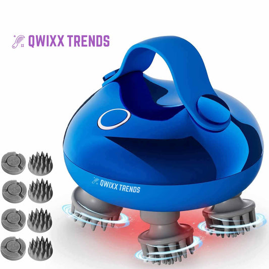 Hair Boosting Scalp Massager for Relaxation & Hair Growth (Blue) - QWIXX SHOP PRIME